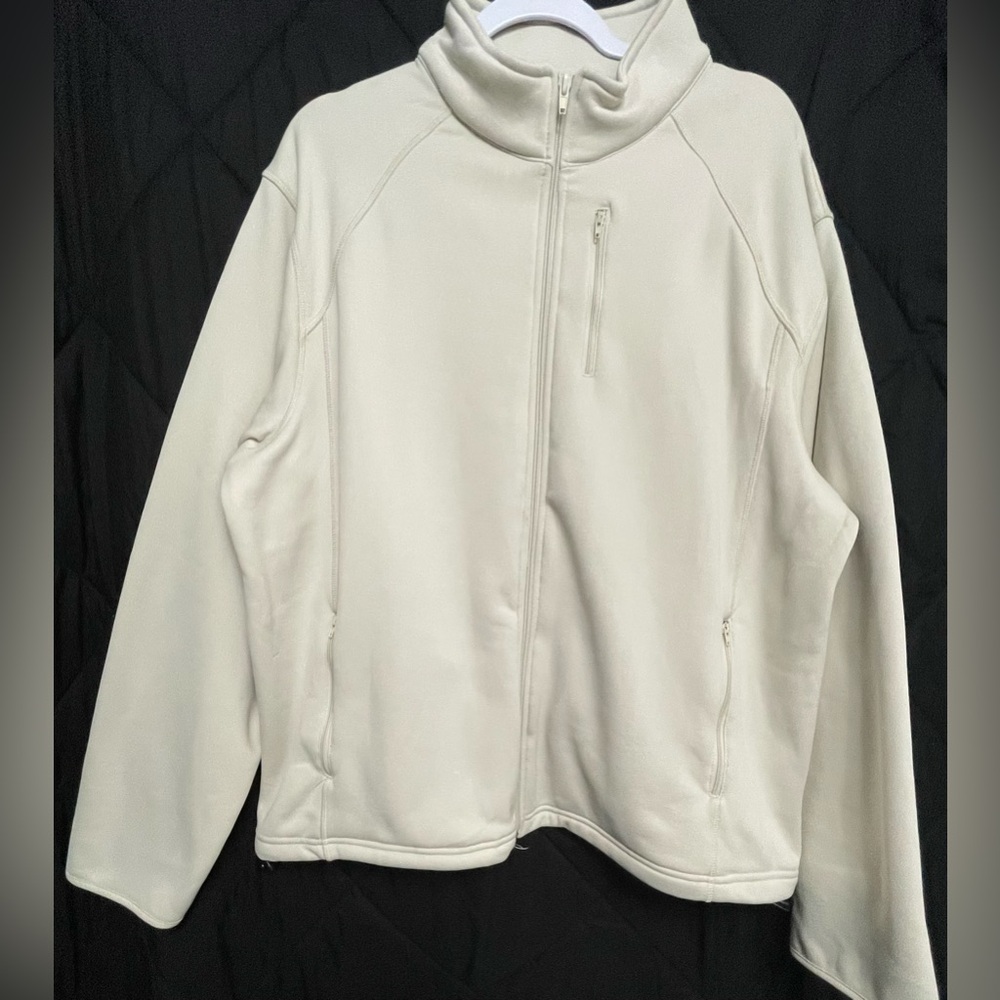 Men's Classic White Zip-Up Sweater